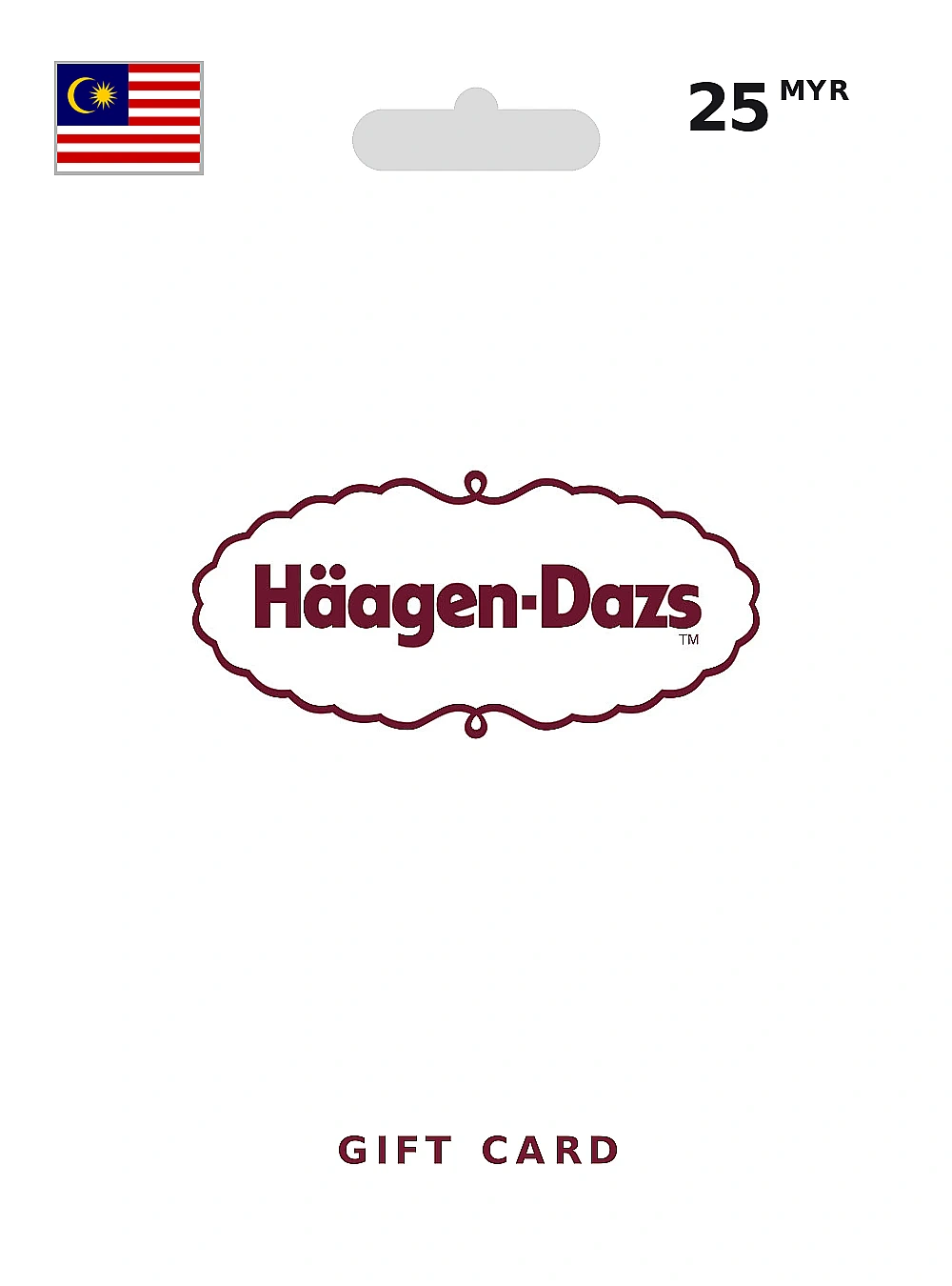 Haagen-Dazs Gift Card 25 MYR MALAYSIA