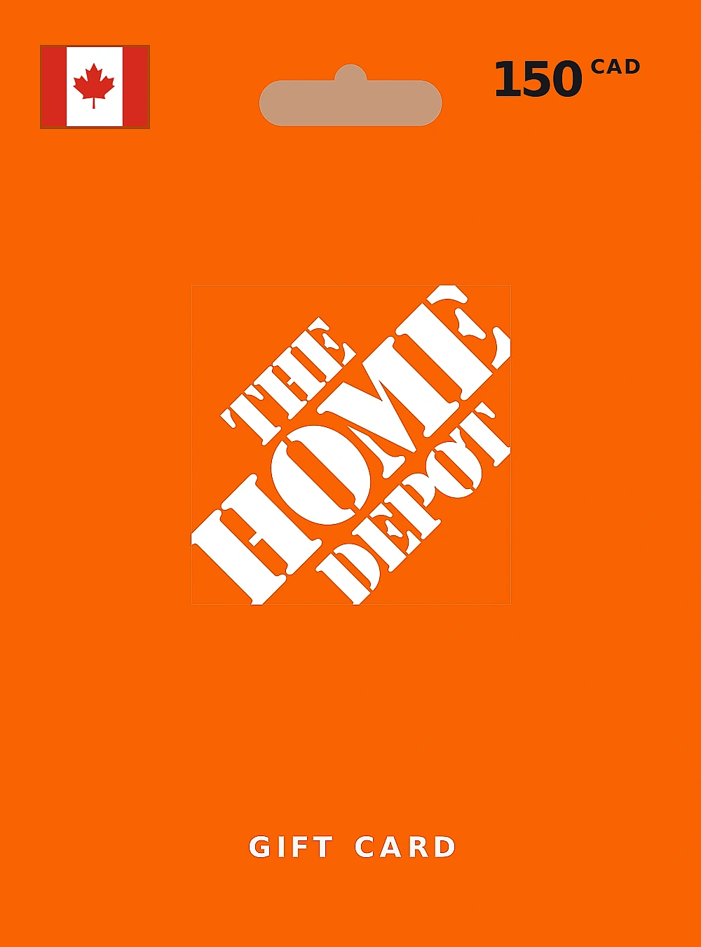 Home Depot Gift Card 150 CAD CANADA