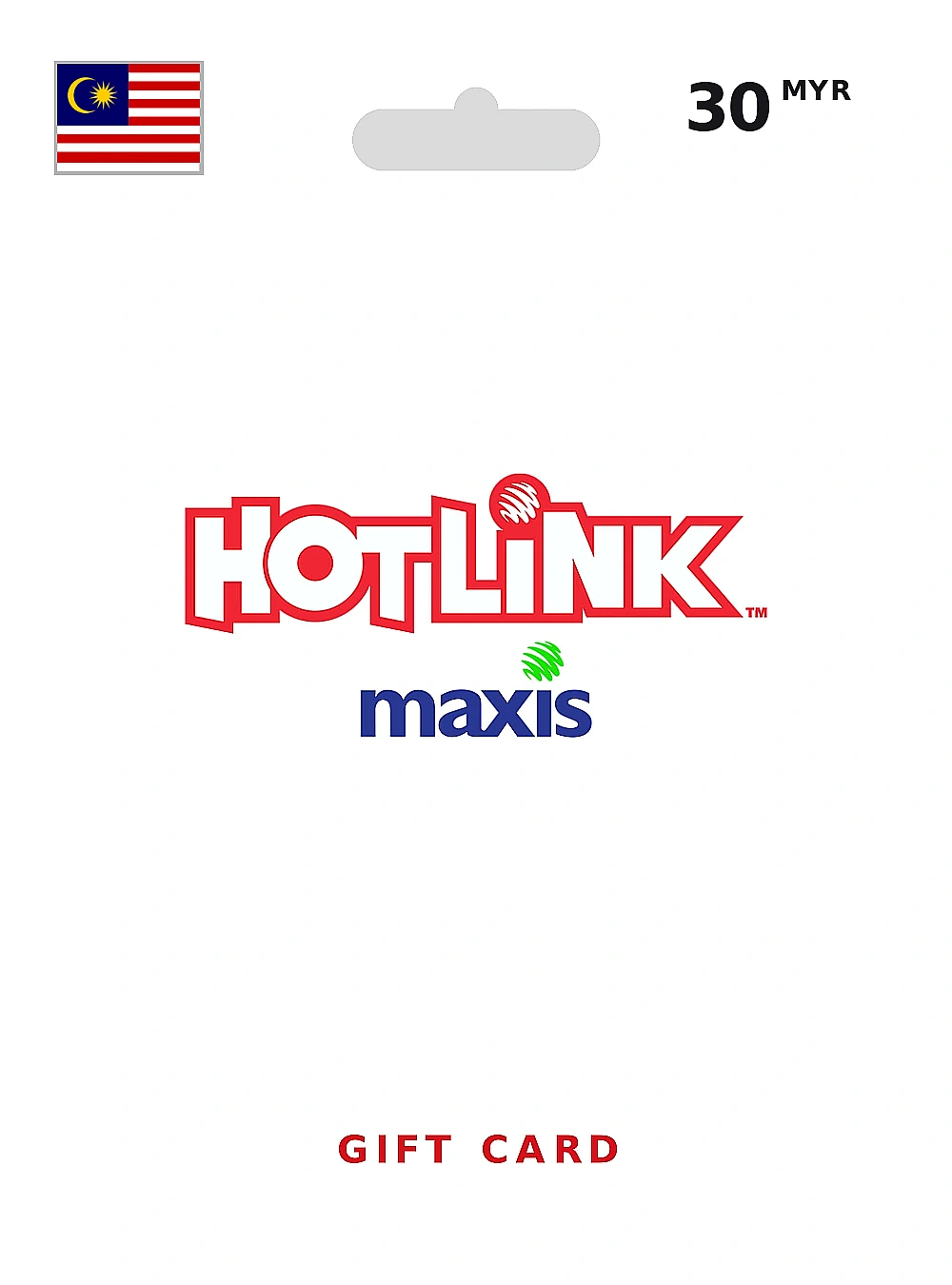 Hotlink Gift Card 30 MYR MALAYSIA