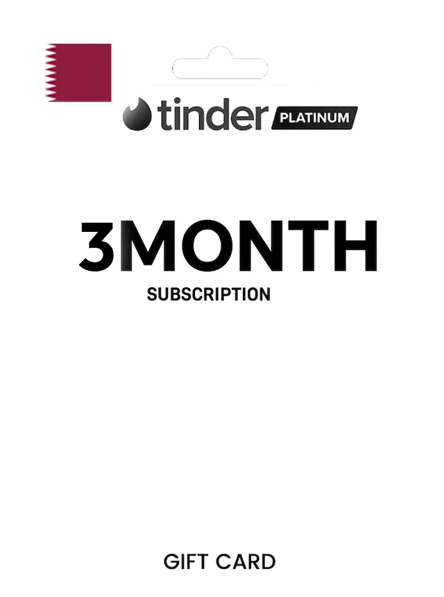 Tinder Gift Card 3 Month Platinum QATAR