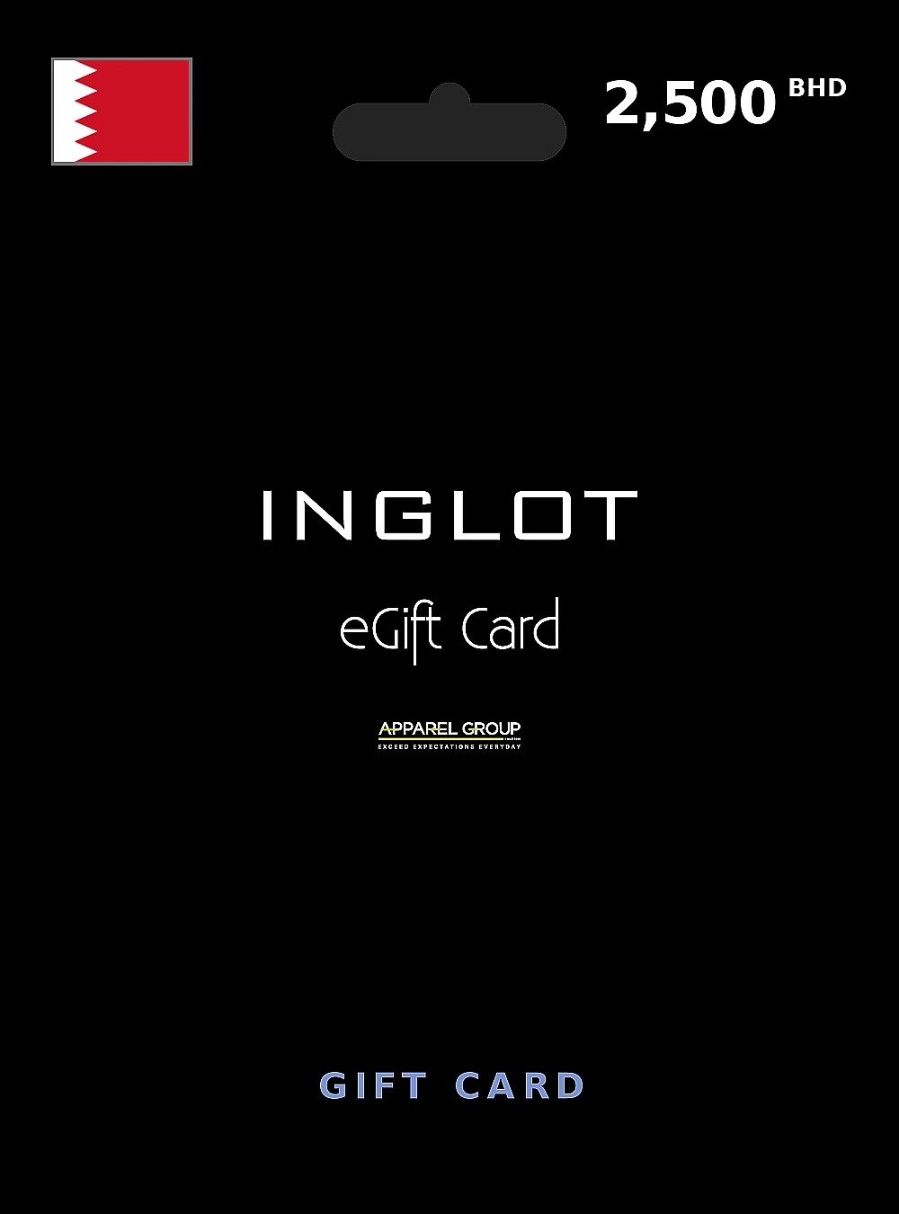 Inglot Gift Card 2500 BHD BAHRAIN