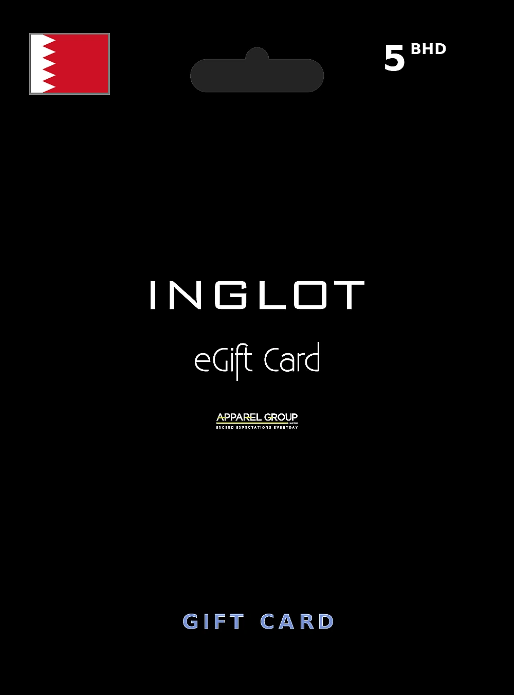 Inglot Gift Card 5 BHD BAHRAIN