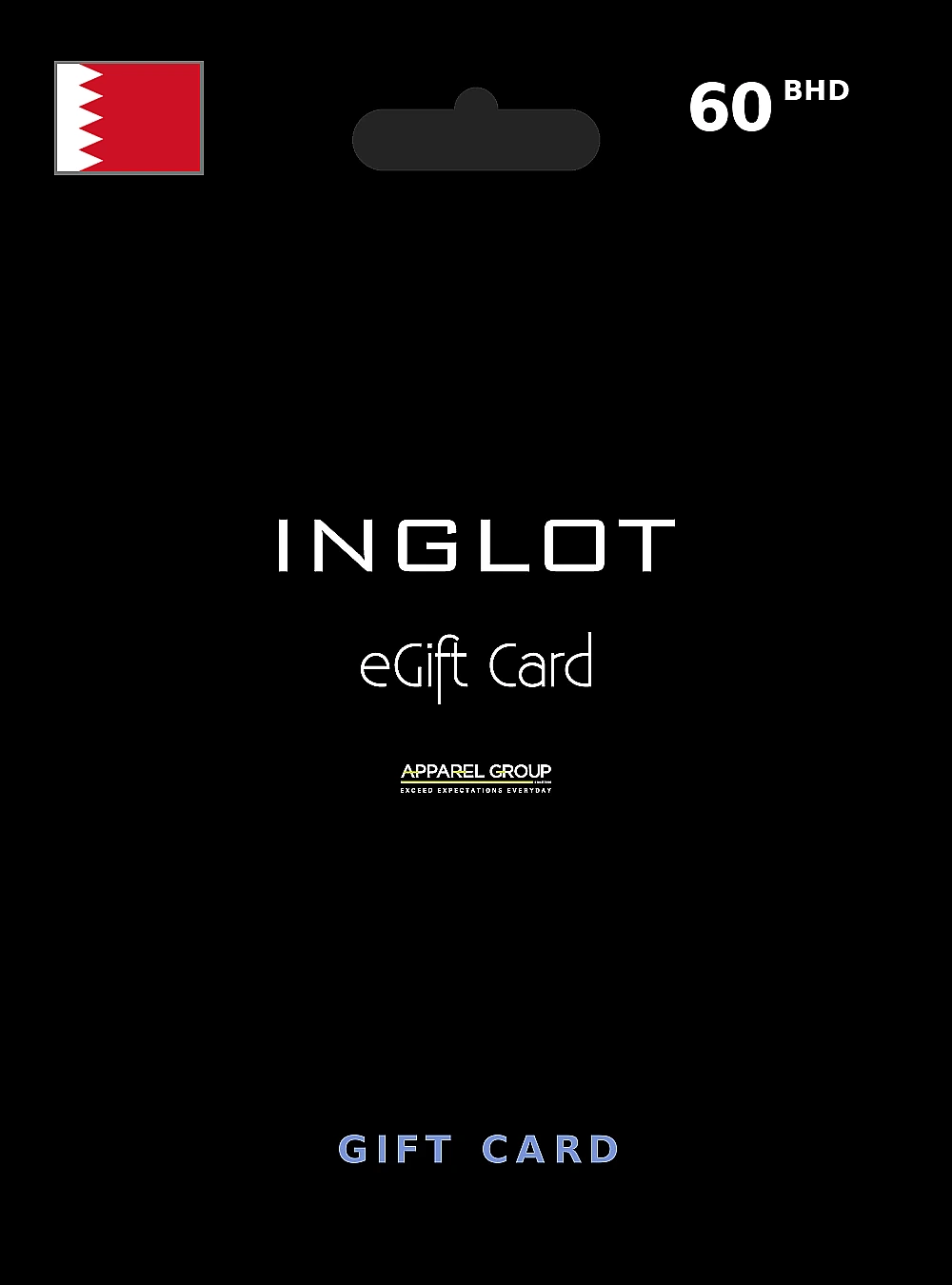 Inglot Gift Card 60 BHD BAHRAIN