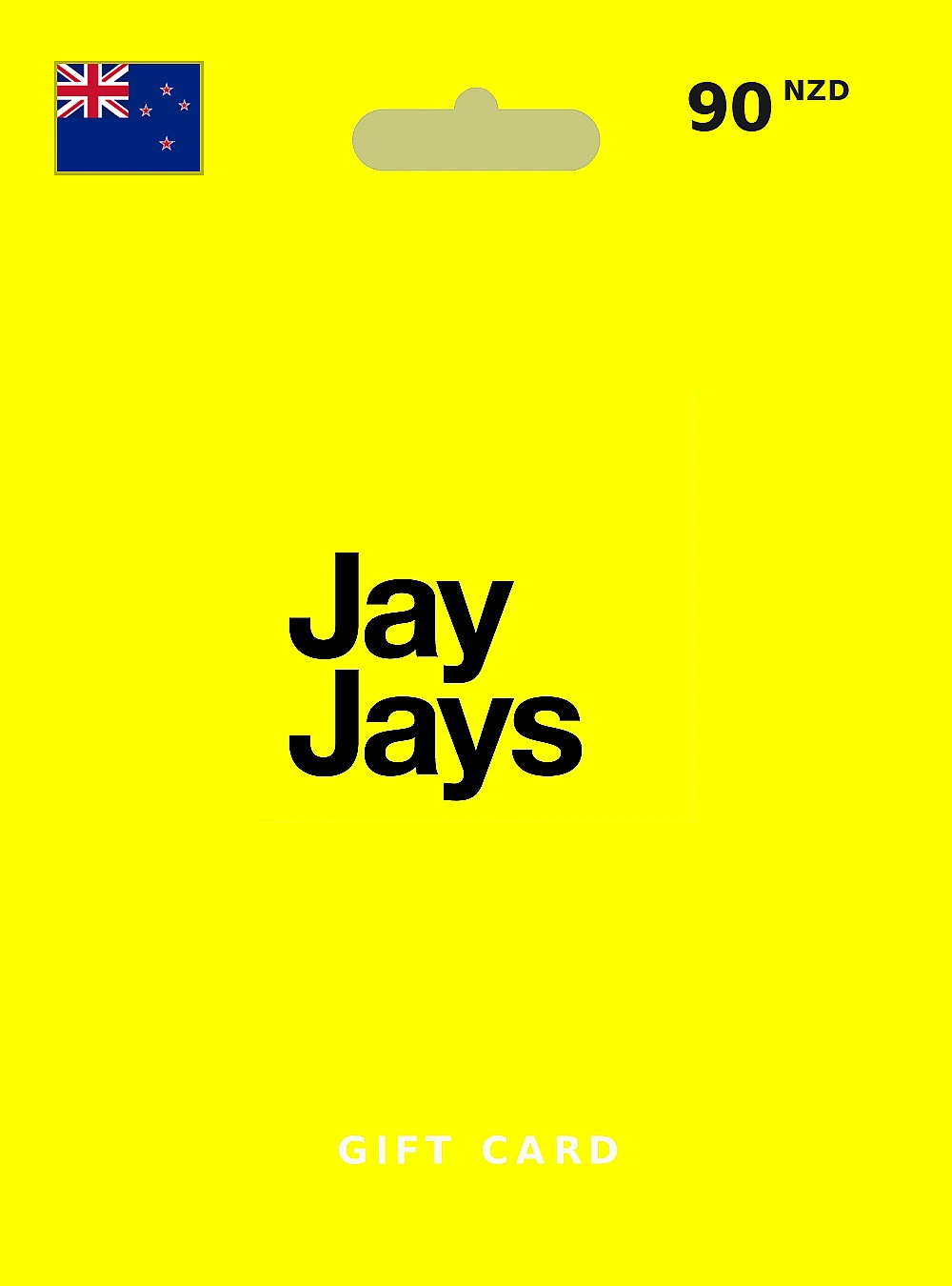 Jay Jays Gift Card 90 NZD NEW ZEALAND