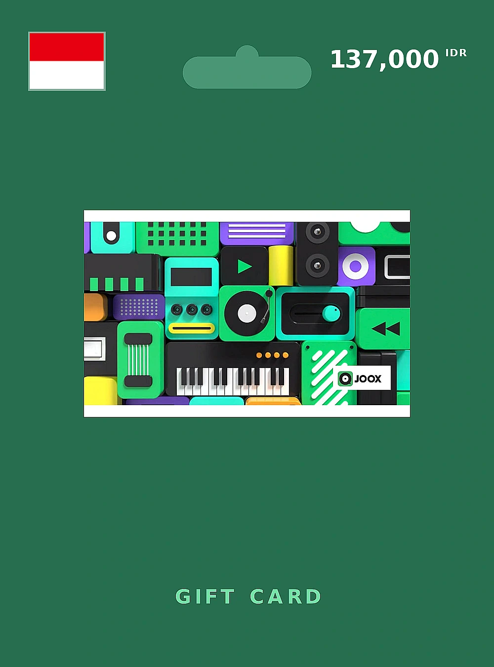 JOOX Gift Card 137000 IDR INDONESIA
