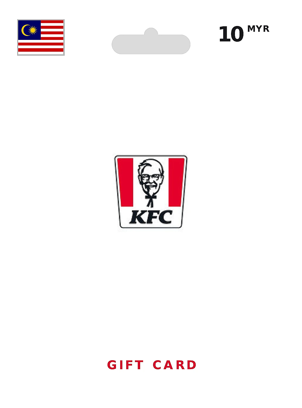 KFC Gift Card 10 MYR MALAYSIA