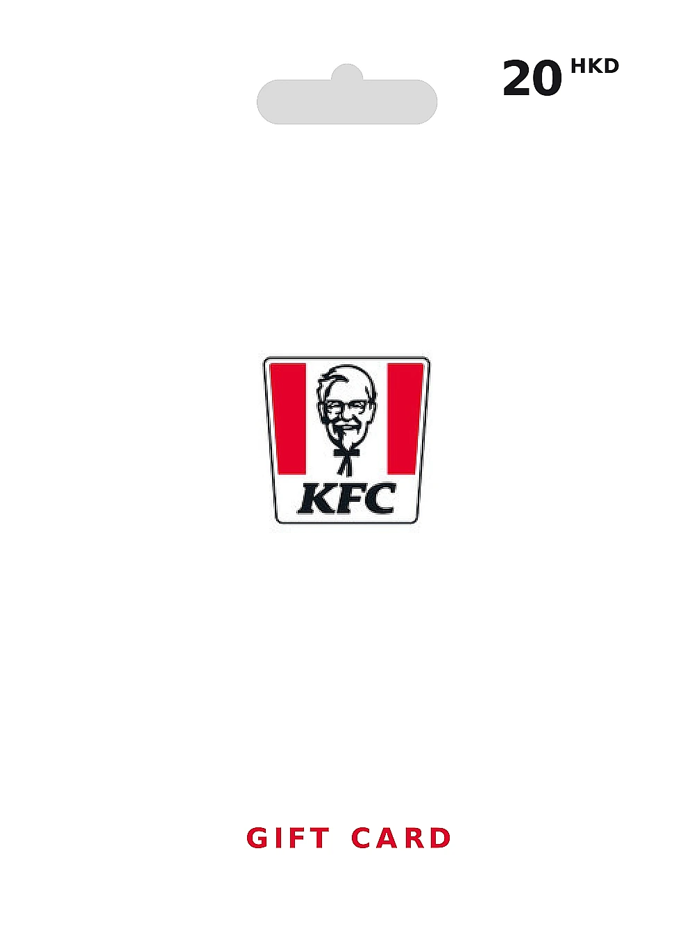 KFC Gift Card 20 HKD HONG KONG