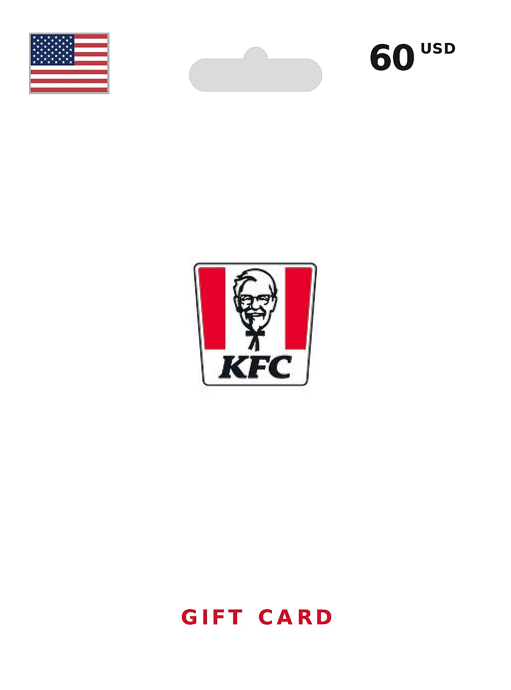 KFC Gift Card 60 USD UNITED STATES