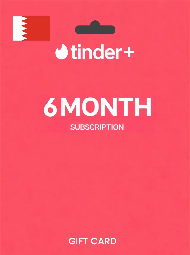 Tinder Gift Card 6 Month Plus BAHRAIN