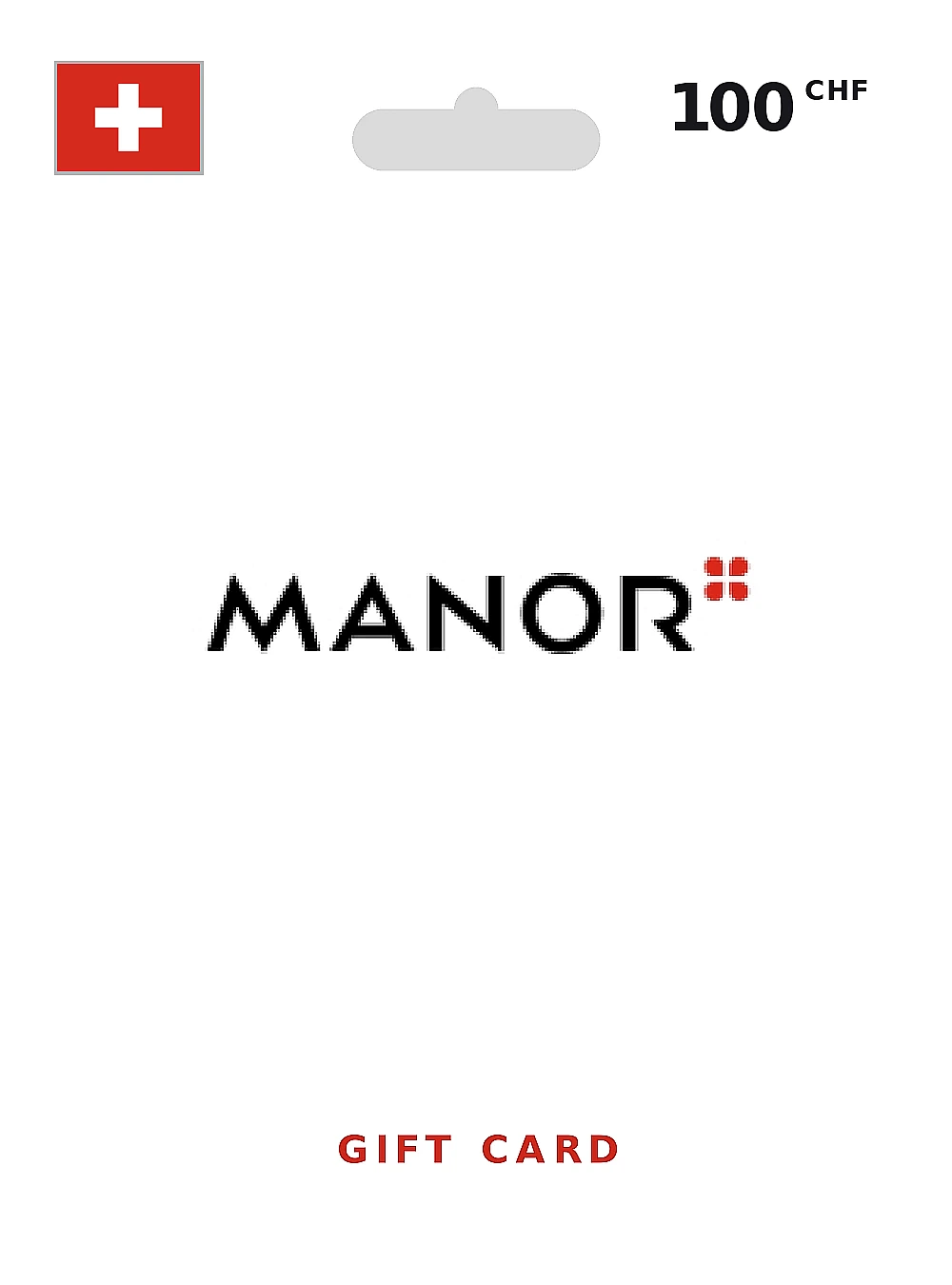 Manor Gift Card 100 CHF SWITZERLAND