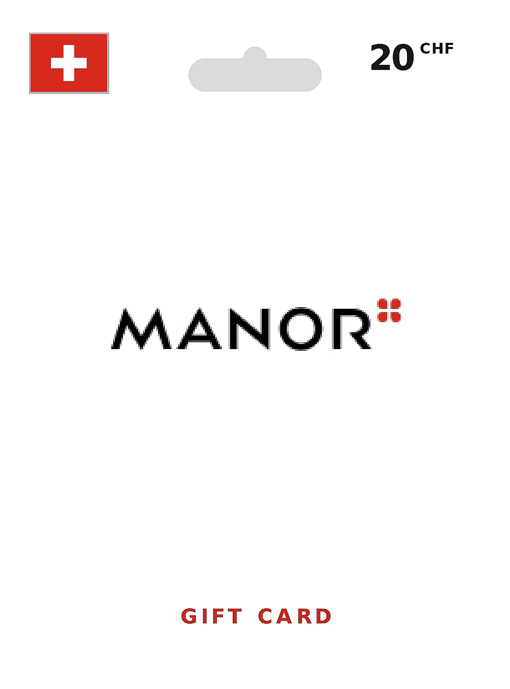 Manor Gift Card 20 CHF SWITZERLAND
