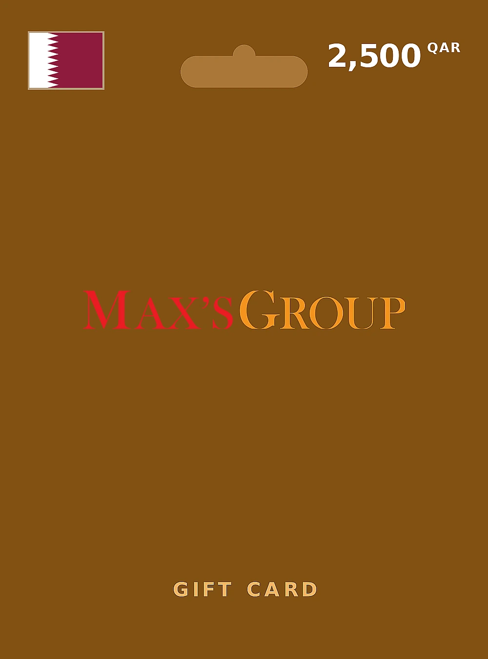 Max's Restaurant Gift Card 2500 QAR QATAR