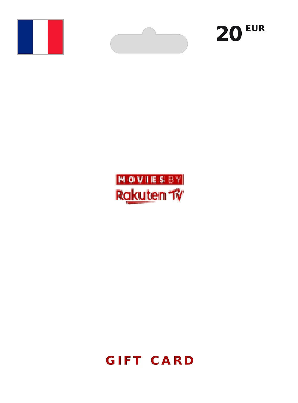 Movies by Rakuten Gift Card 20 EUR FRANCE