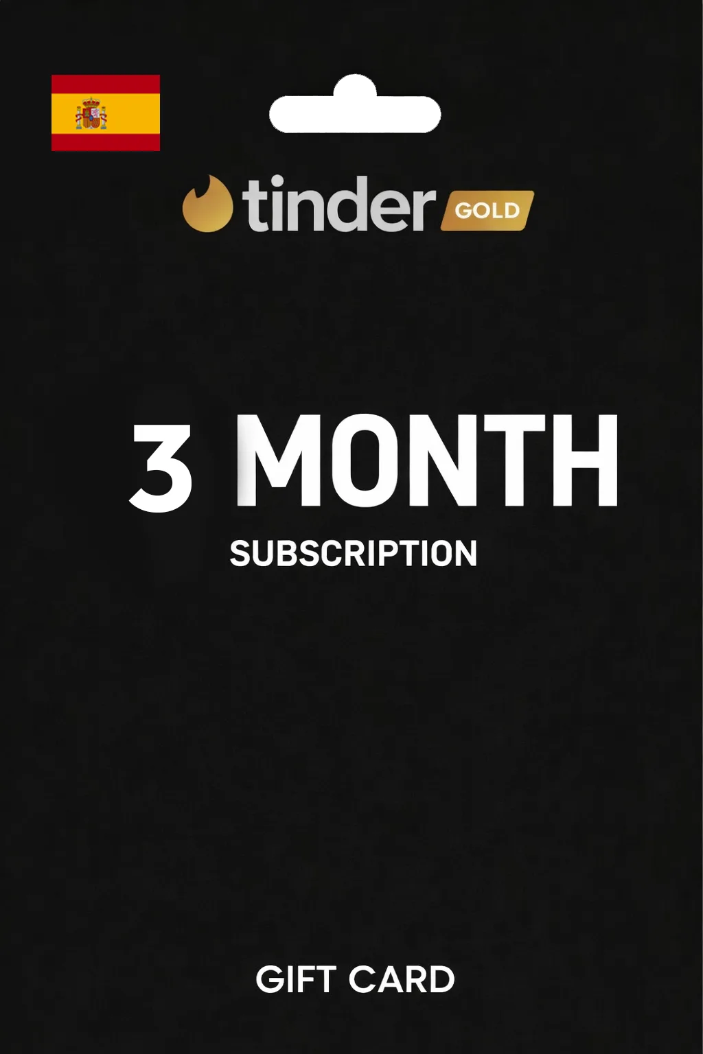 Tinder 3 Month Gold Gift Card SPAIN