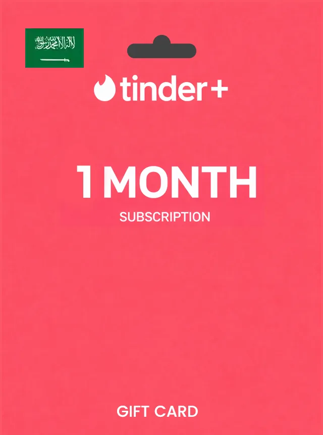 Tinder Gift Card 1 Month Plus SAUDI ARABIA