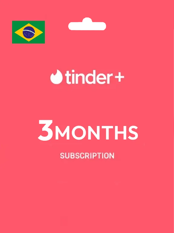 Tinder 3 Month Plus Gift Card BRAZIL