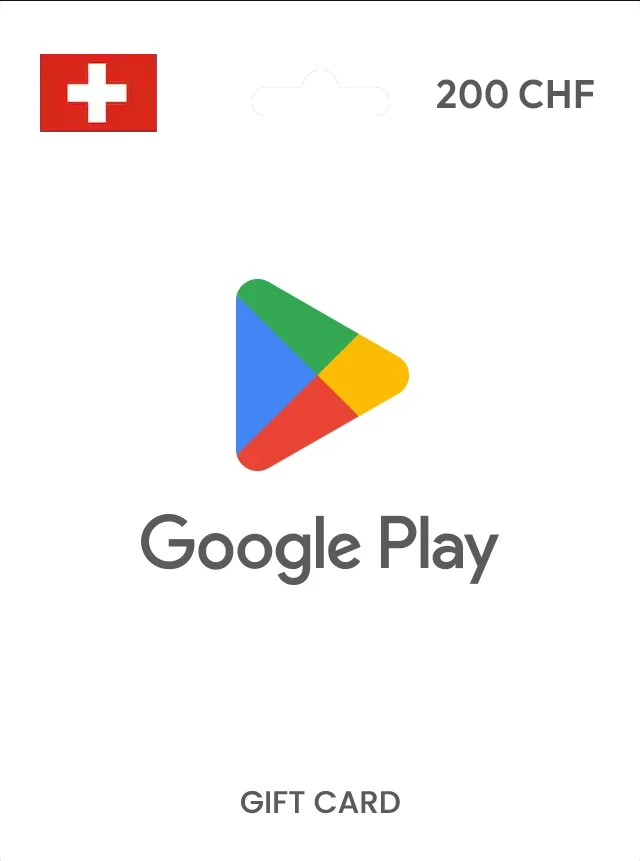 Google Play Gift Card 200 CHF SWITZERLAND