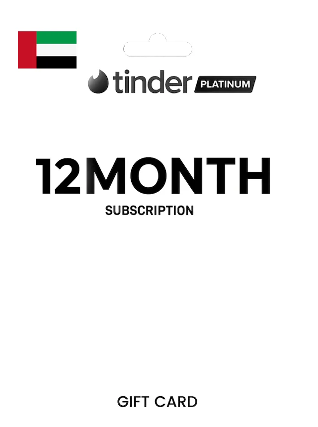 Tinder 12 Month Platinum Gift Card UNITED ARAB EMIRATES