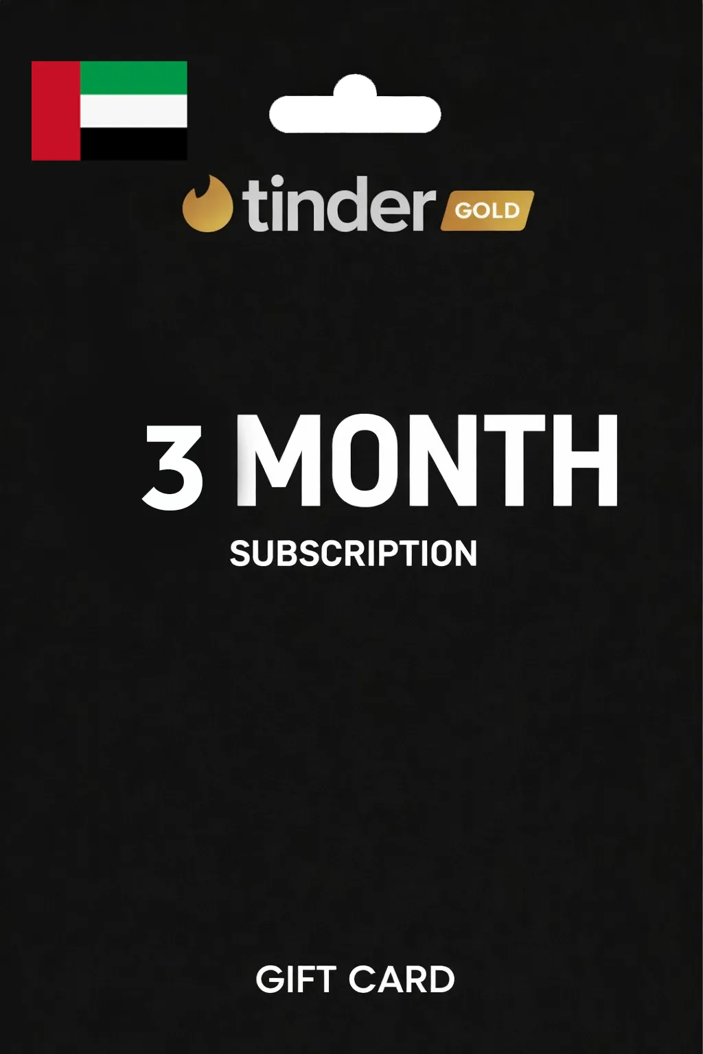 Tinder 3 Month Gold Gift Card UNITED ARAB EMIRATES