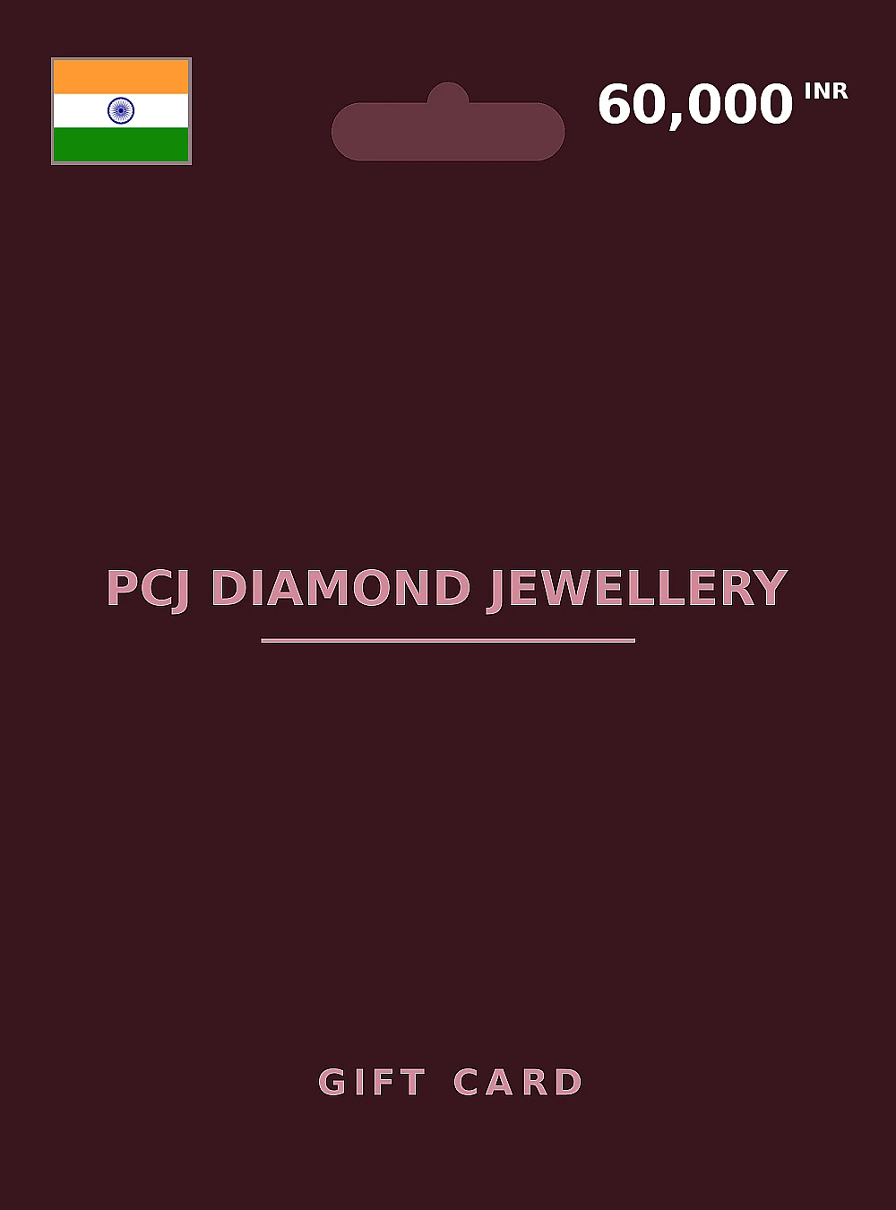 PCJ Diamond Jewellery Gift Card 60000 INR INDIA