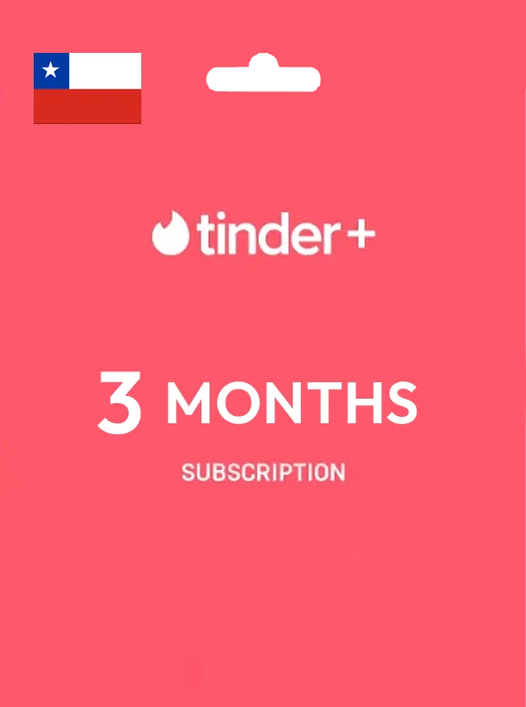 Tinder Plus Subscription 3 Month CHILE
