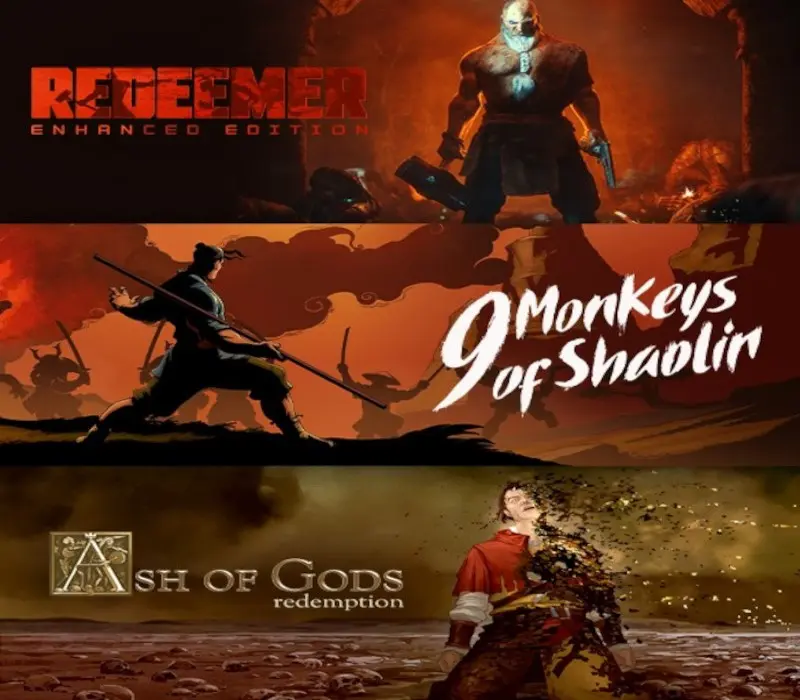 9 Monkeys of Shaolin + Ash of Gods + Redeemer: Bundle EU XBOX One / Xbox Series X|S CD Key