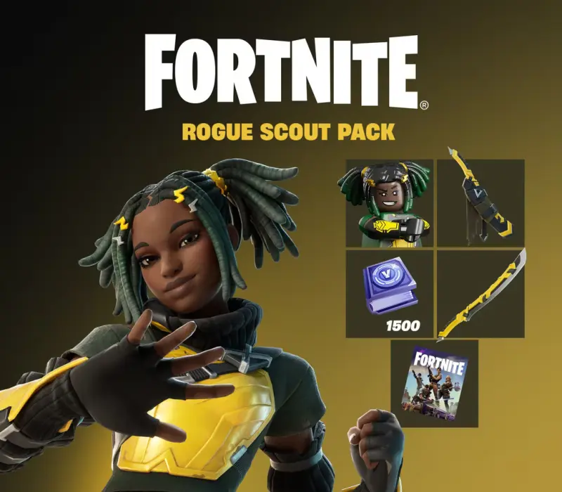 Fortnite - Rogue Scout Pack + 1500 V-Bucks Challenge AR XBOX One / Xbox Series X|S CD Key