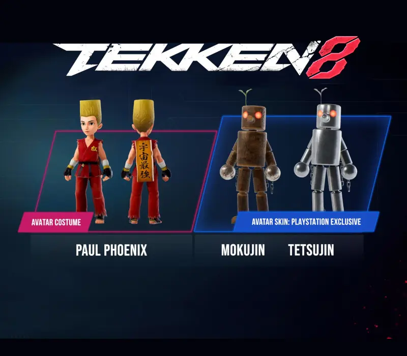 TEKKEN 8 - Pre-order Bonus: Paul Pheonix Set + Mokujin & Tetsujin Skins DLC PS5 CD Key