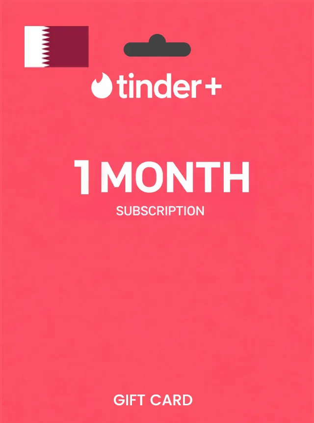 Tinder Gift Card 1 Month Plus QATAR