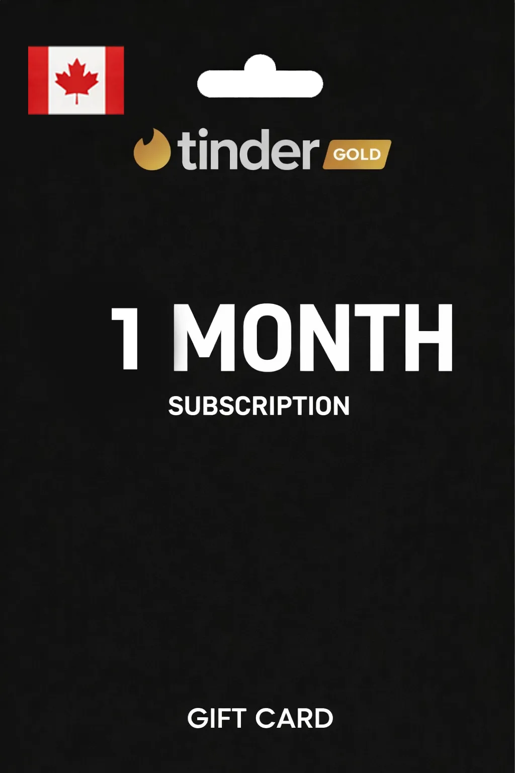 Tinder Gift Card 1 Month Gold CANADA