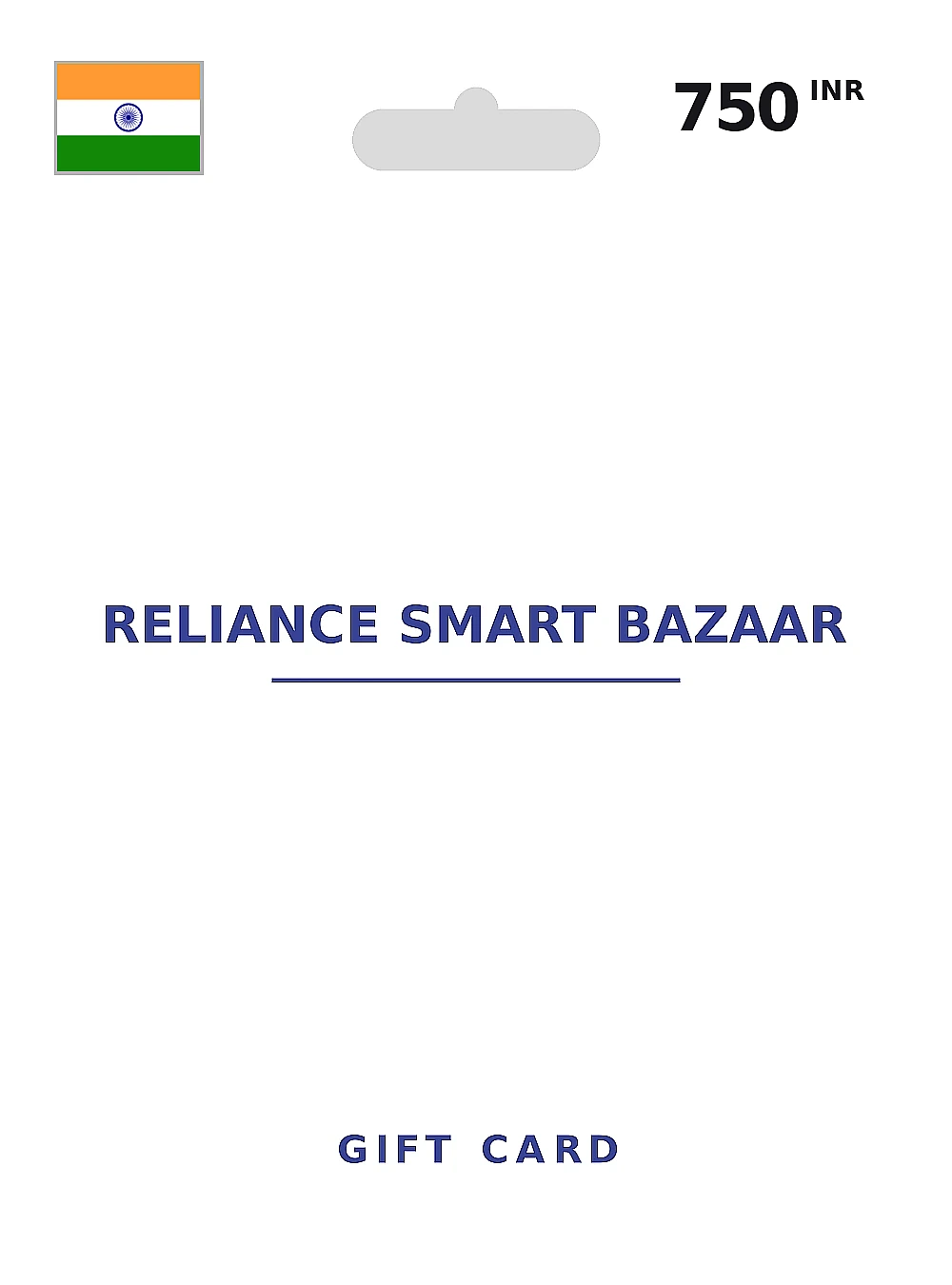 Reliance Smart Bazaar Gift Card 750 INR INDIA