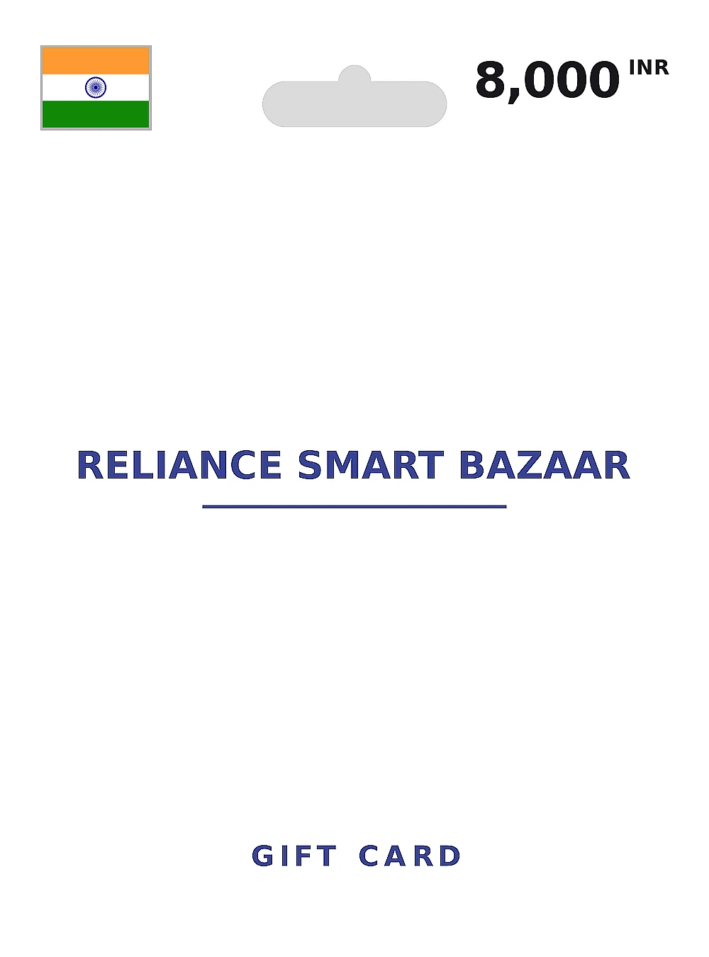 Reliance Smart Bazaar Gift Card 8000 INR INDIA
