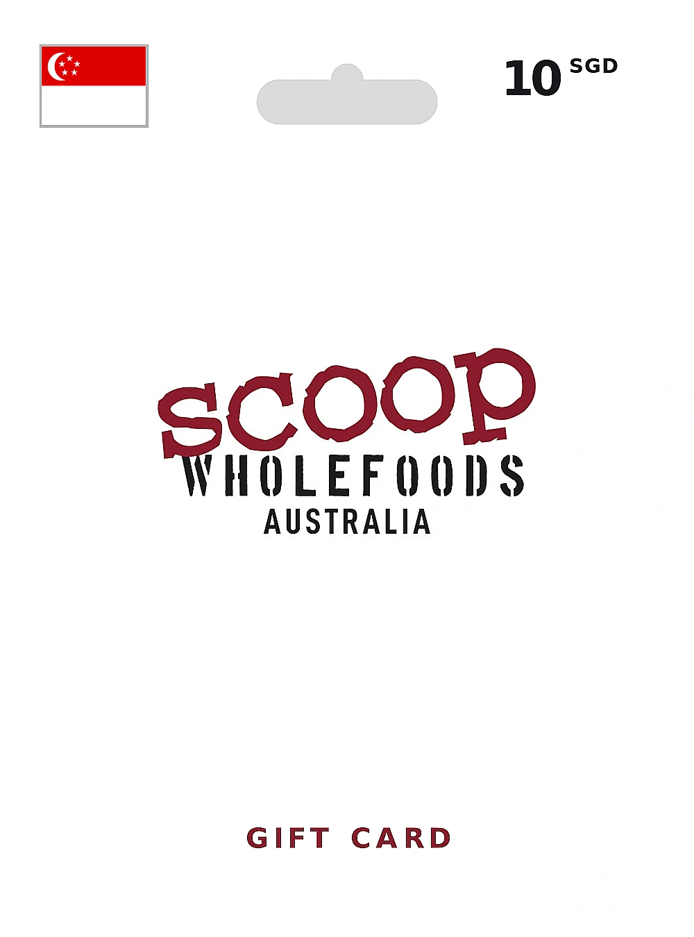 Scoop Wholefoods Gift Card 10 SGD SINGAPORE