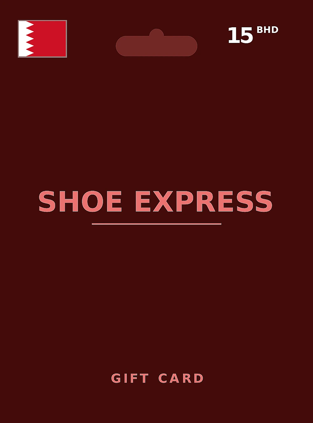 Shoe Express Gift Card 15 BHD BAHRAIN