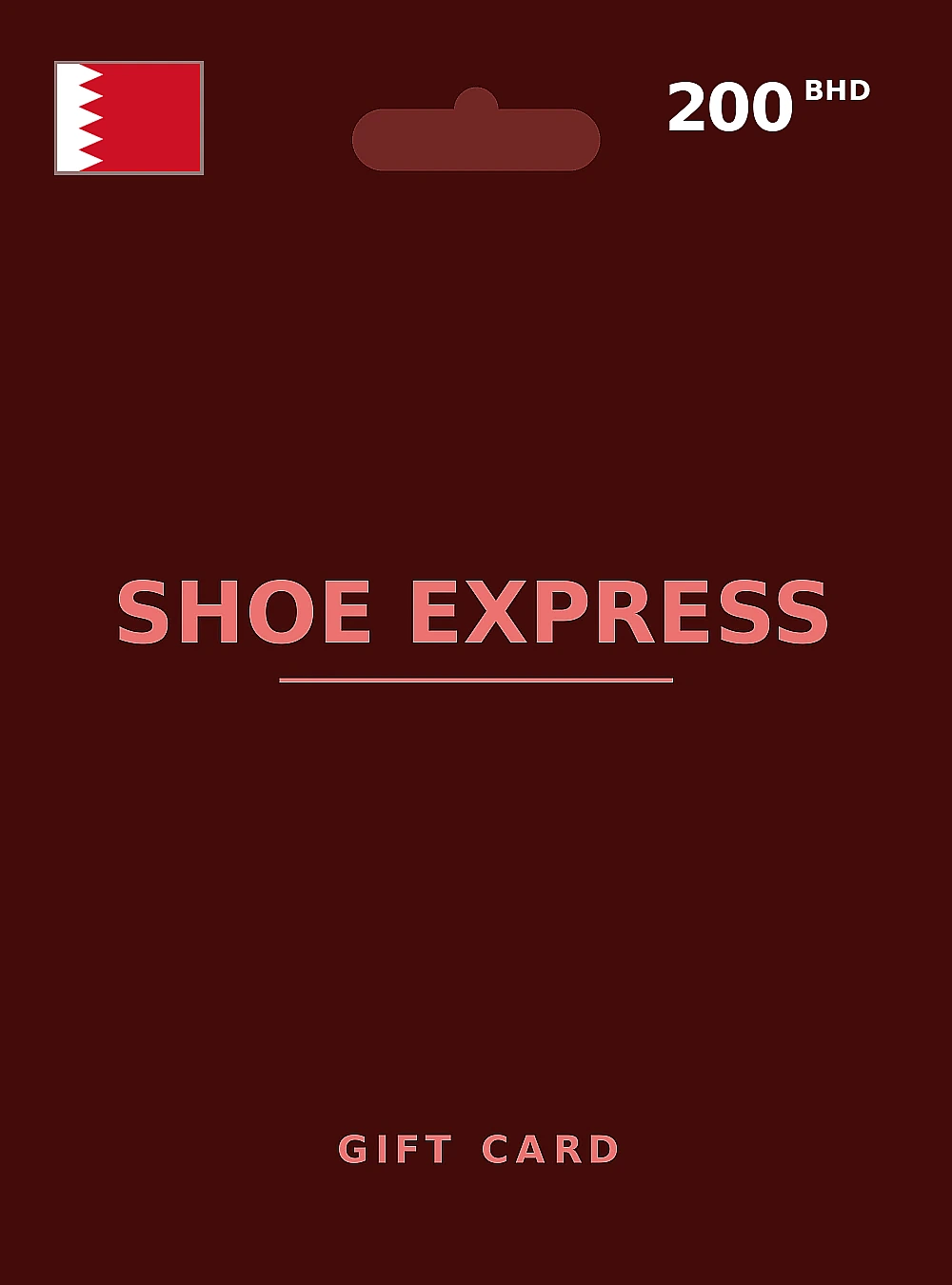 Shoe Express Gift Card 200 BHD BAHRAIN