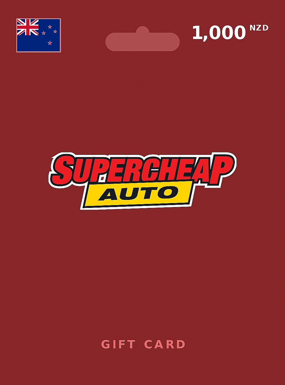 Supercheap Auto Gift Card 1000 NZD NEW ZEALAND