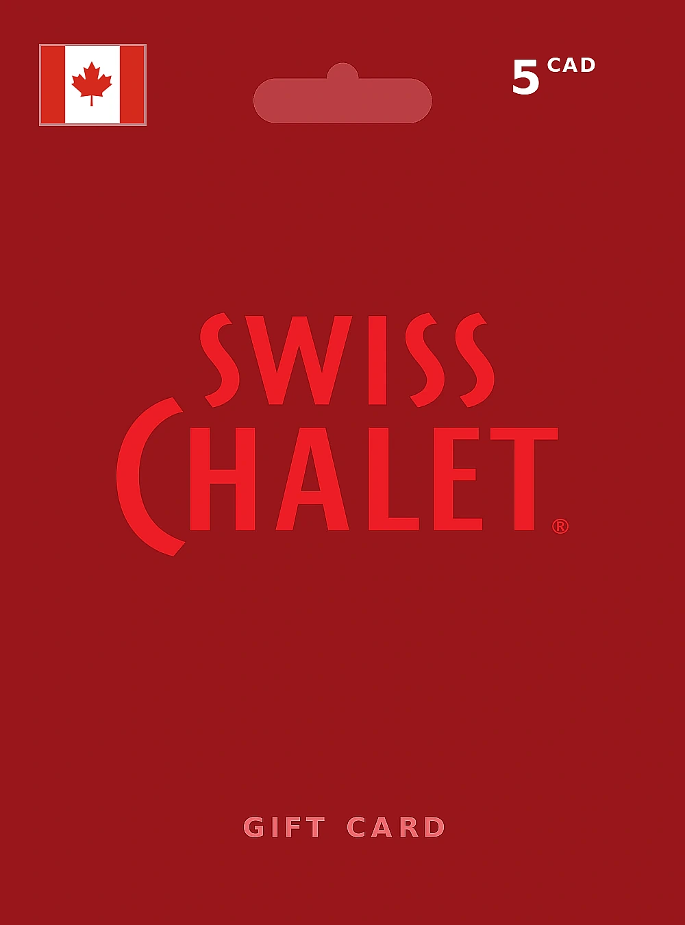 Swiss Chalet Gift Card 5 CAD CANADA