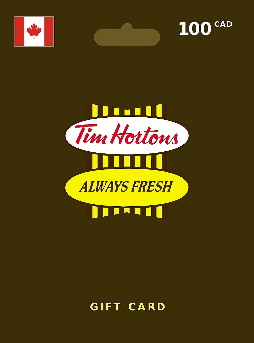 Tim Hortons Gift Card 100 CAD CANADA