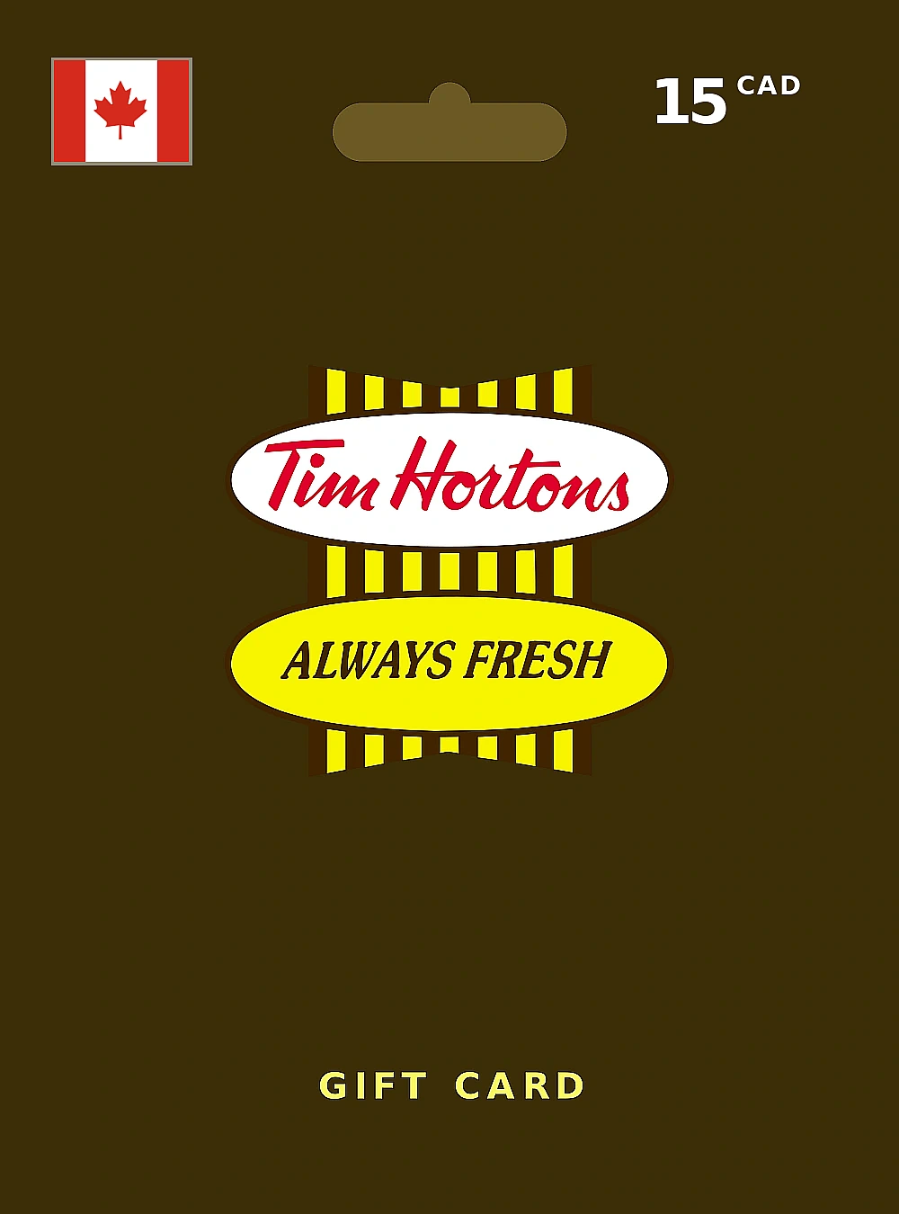 Tim Hortons Gift Card 15 CAD CANADA