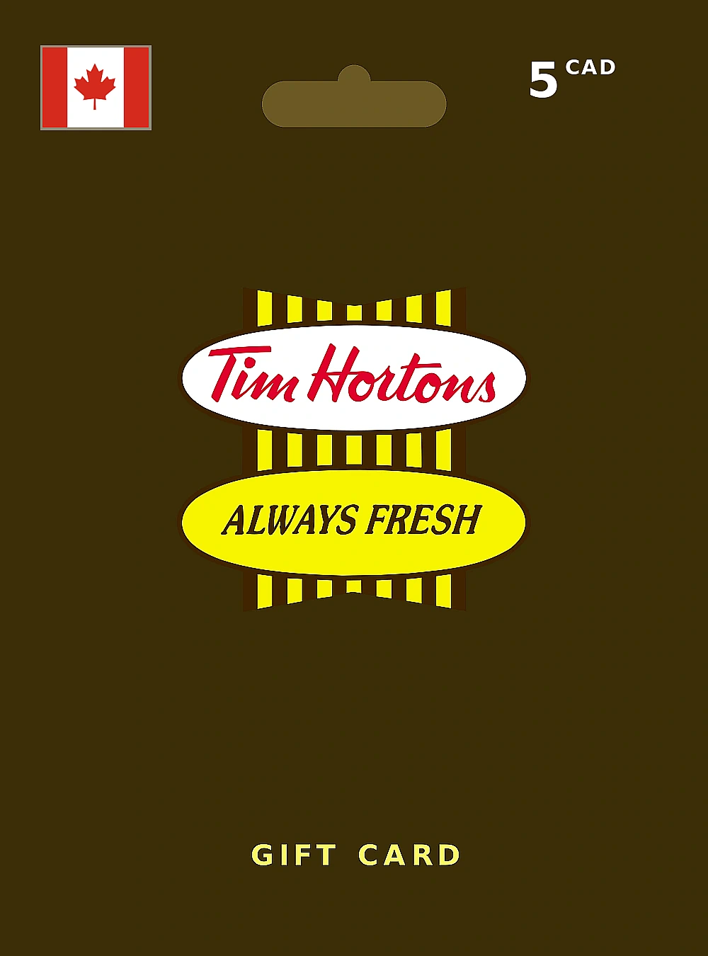 Tim Hortons Gift Card 5 CAD CANADA