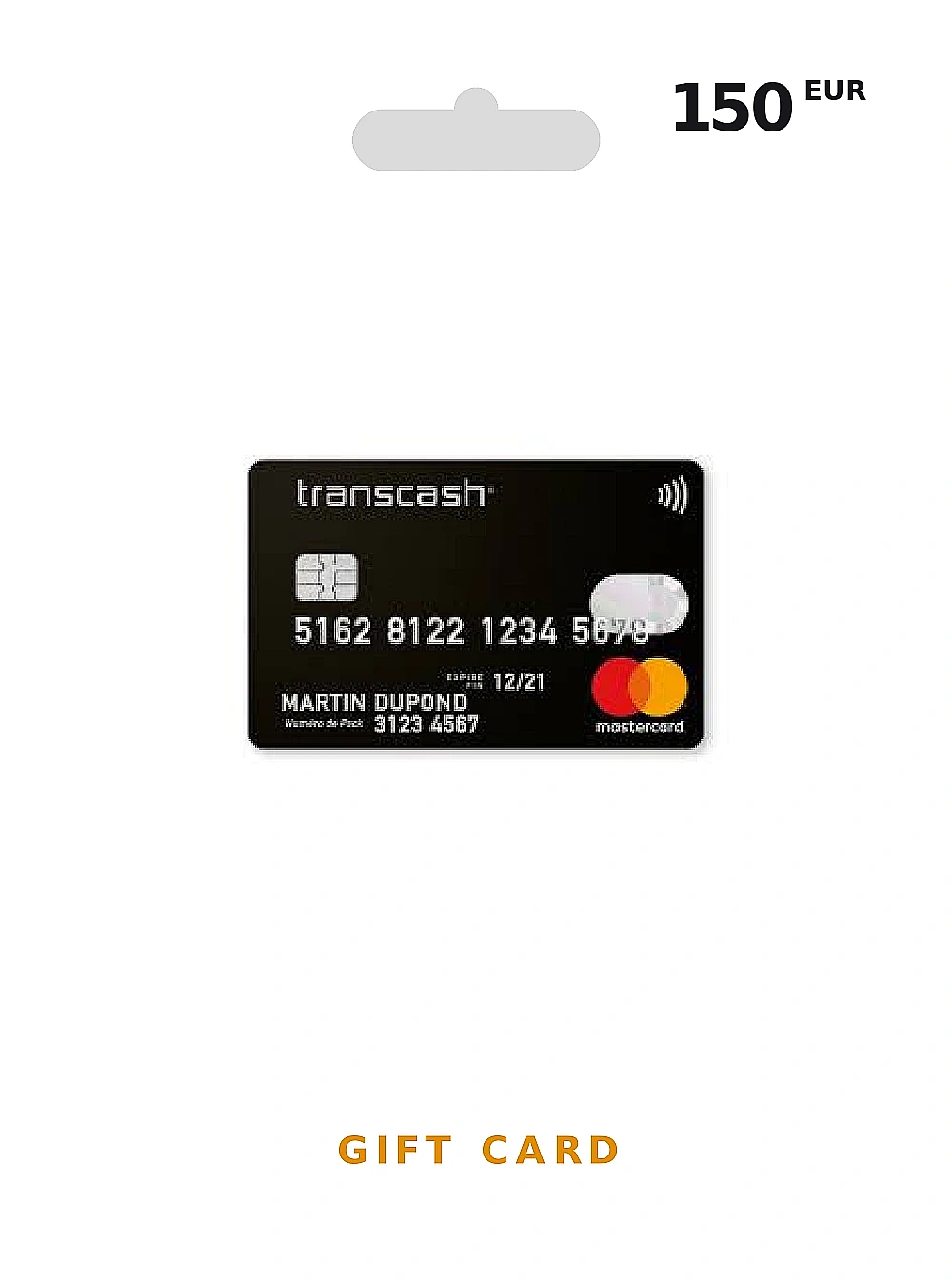 Transcash Mastercard Gift Card 150 EUR EUROPE