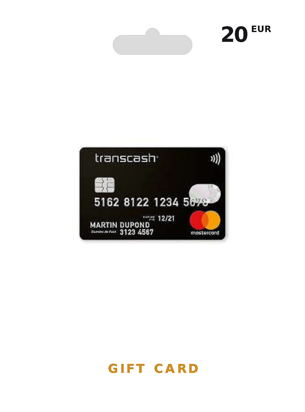 Transcash Mastercard Gift Card 20 EUR EUROPE