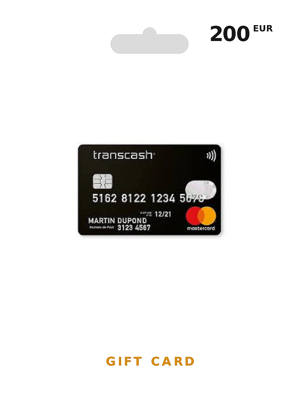Transcash Mastercard Gift Card 200 EUR EUROPE