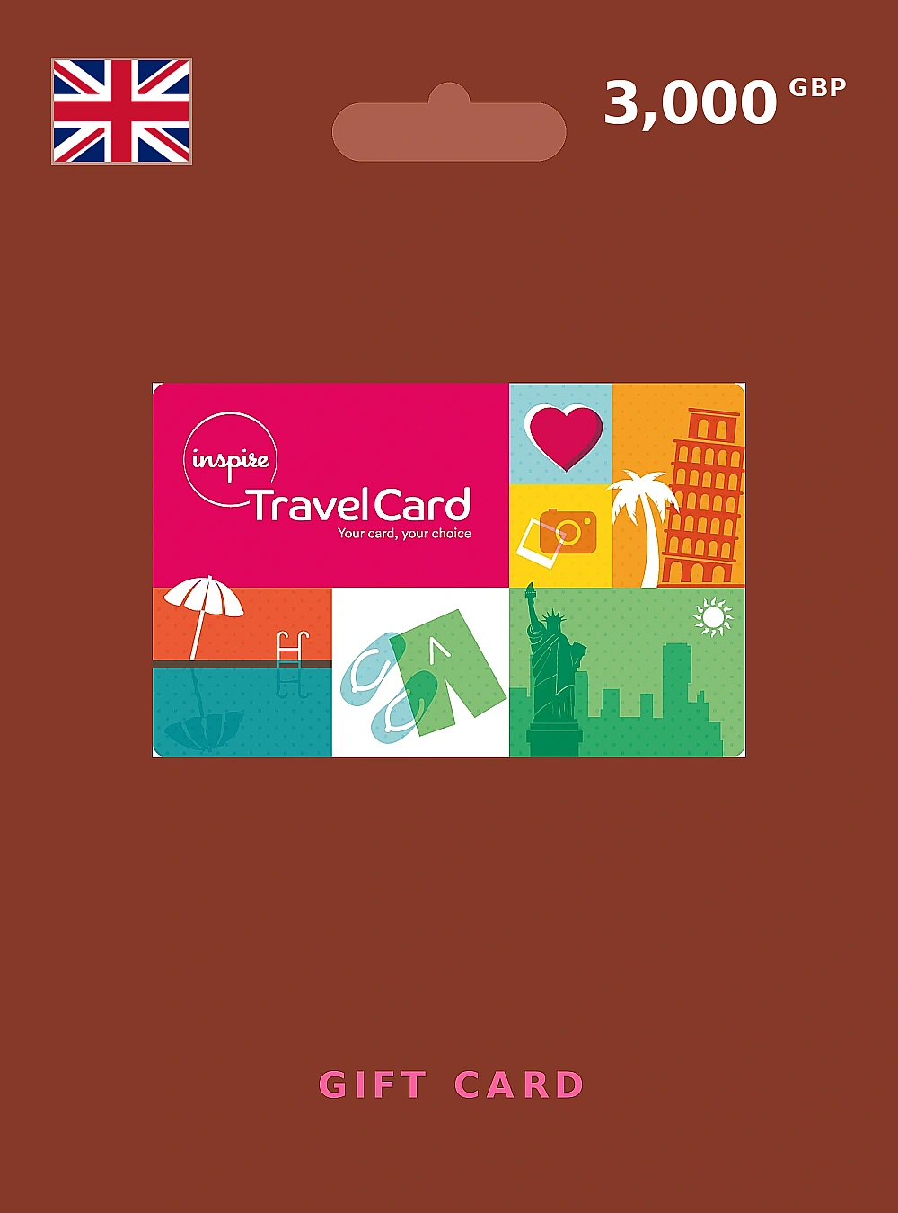 Travelcard by Inspire Gift Card 3000 GBP UNITED KINGDOM