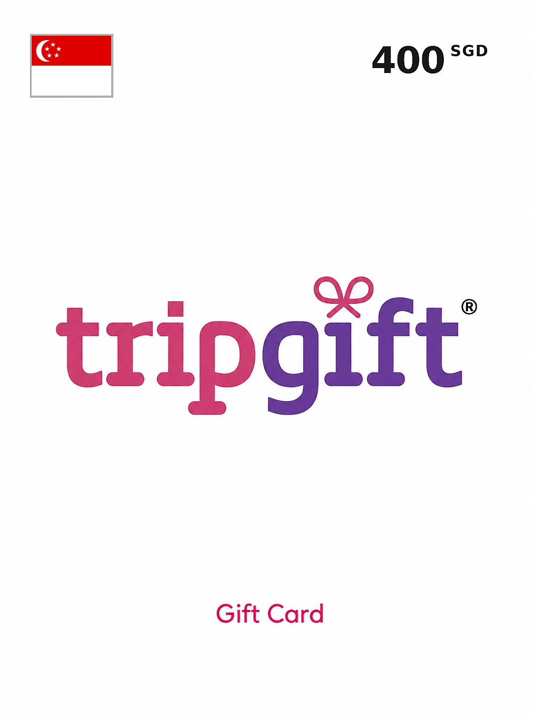 TripGift Gift Card 400 SGD SINGAPORE