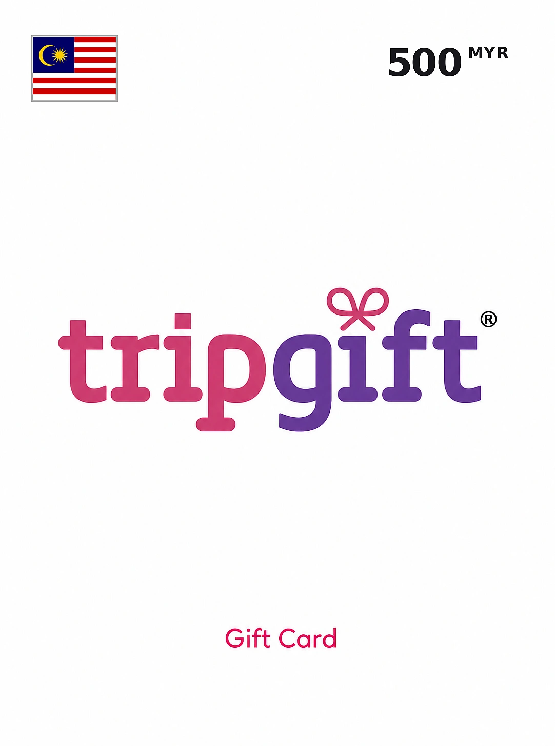 TripGift Gift Card 500 MYR MALAYSIA