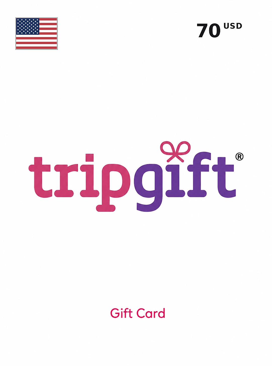 TripGift Gift Card 70 USD UNITED STATES