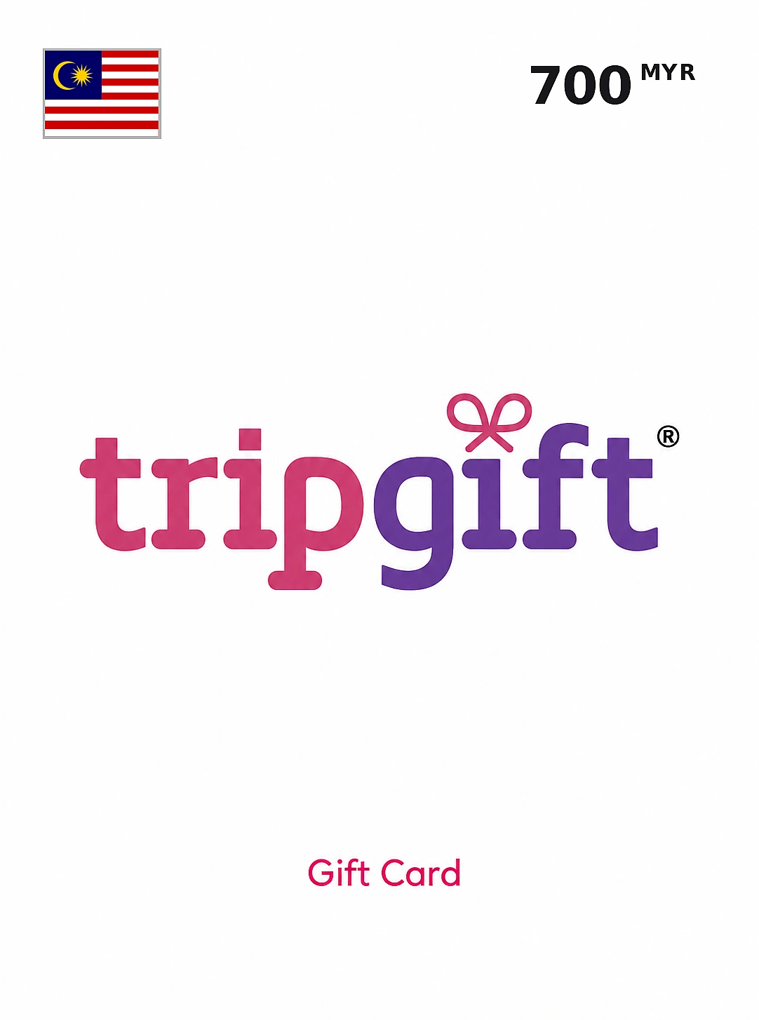 TripGift Gift Card 700 MYR MALAYSIA