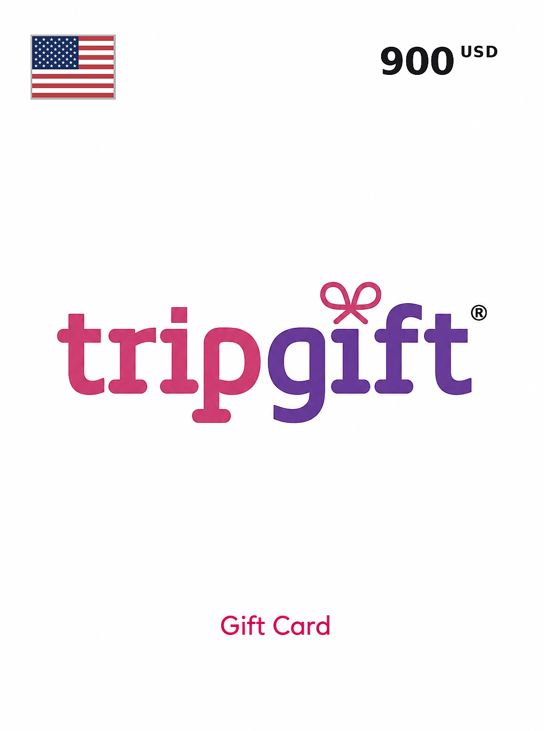 TripGift Gift Card 900 USD UNITED STATES