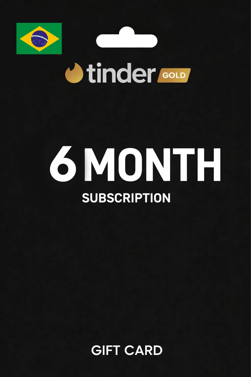 Tinder 6 Month Gold Gift Card BRAZIL